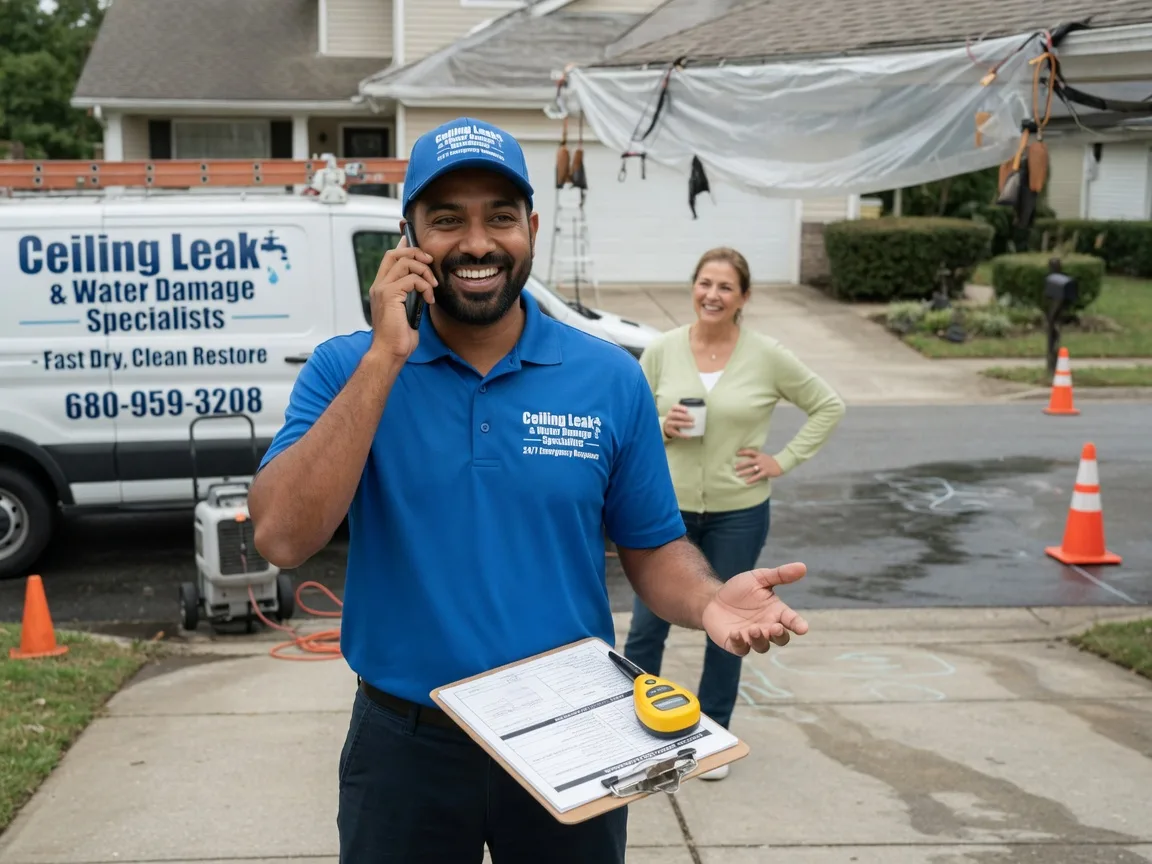 Ceiling Leak Cleanup Mumford, TX FAQs